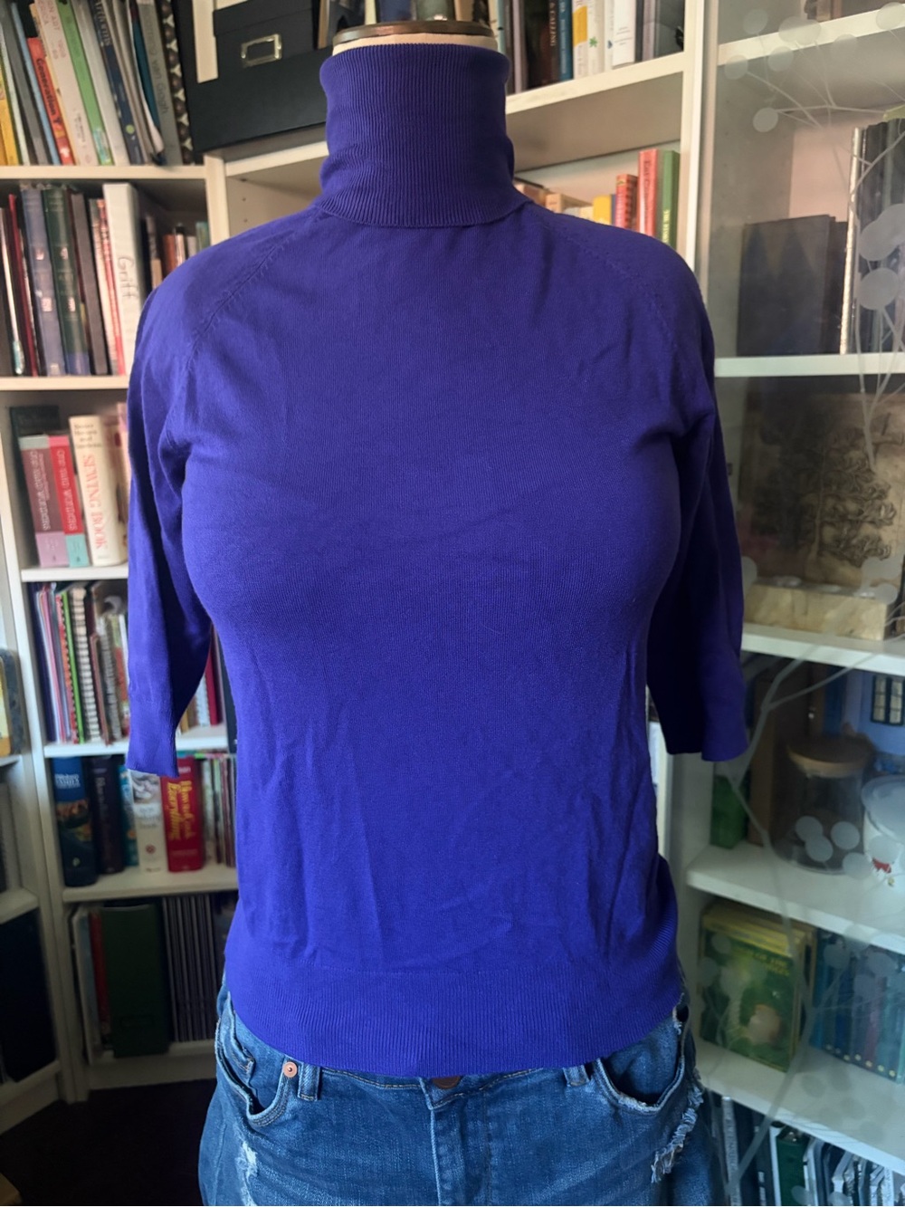 Purple Blue Turtleneck sweater